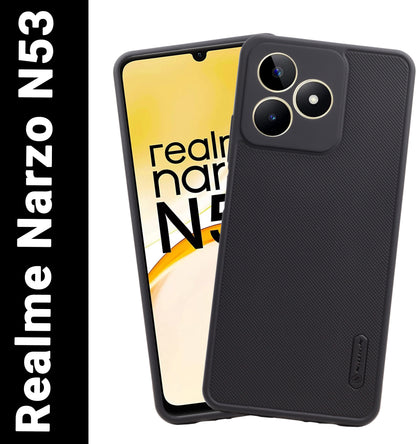 VAKIBO Dotted Black Coloured Made with Silicon Rubber TPU Back Cover Case Suitable for Realme Narzo N53