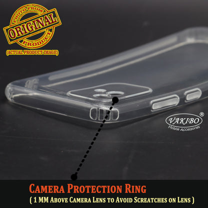 VAKIBO Super Premium Soft TPU Transparent Case With Dustplug,Side Grip,Corner Protection,lanyard Cuts,Camera Protection Suitable for Realme Narzo 50i
