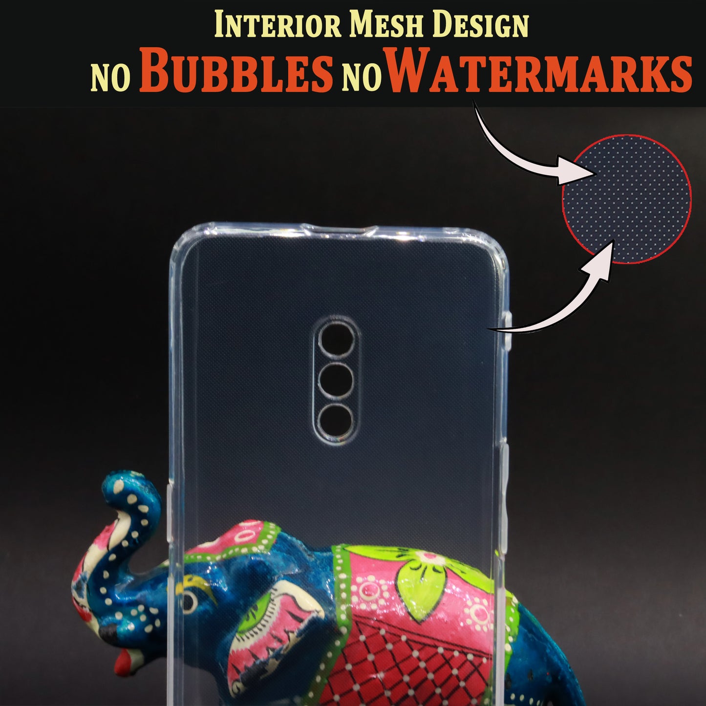 VAKIBO Super Premium Soft TPU Transparent Case With Dustplug,Side Grip,Corner Protection,lanyard Cuts,Camera Protection Suitable for Realme X