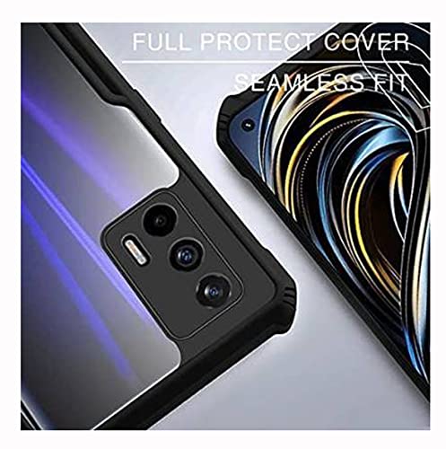 VAKIBO Best Selling Black and Transparent Back Cover Case Made With Soft TPU and Acrylic With 4 Corner and Camera Protection Suitable for Realme GT 5G