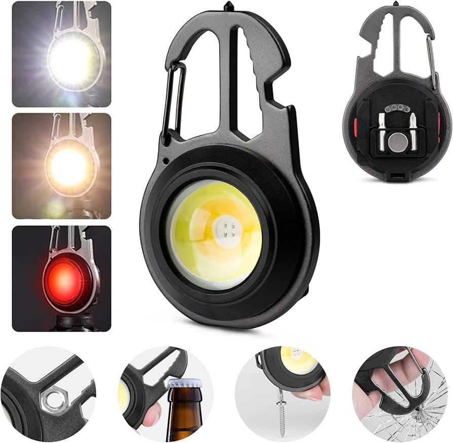 Multifunctional Keyring Tool with COB Light