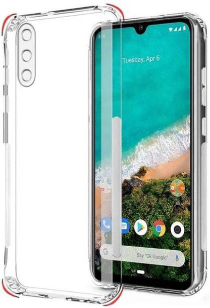 VAKIBO Super Premium Soft TPU Transparent Case With Dustplug,Side Grip,Corner Protection,lanyard Cuts,Camera Protection Suitable for Samsung A01