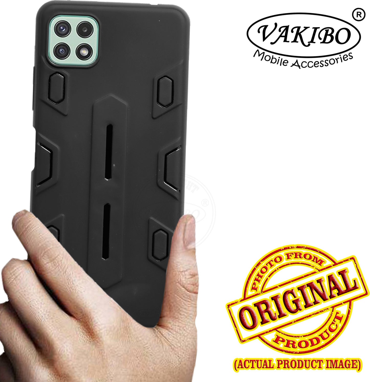 VAKIBO Black Coloured Back Cover Case Suitable for Samsung Galaxy A22 5G