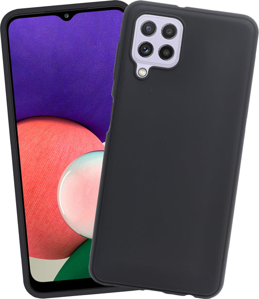 VAKIBO Matte Frosted Black Coloured Soft TPU Back Cover Case Suitable for Samsung Galaxy A22 4G