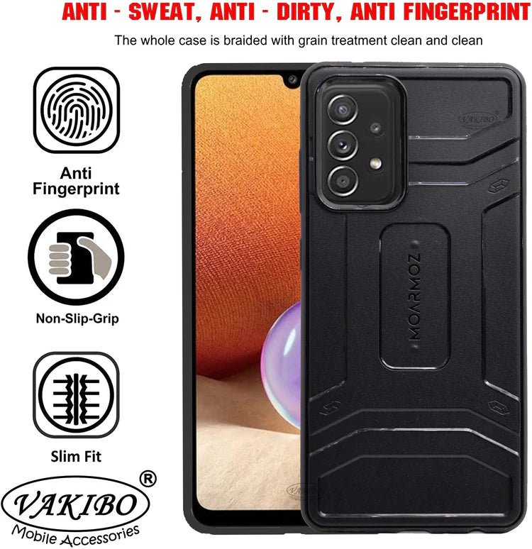 VAKIBO Moarmoz Shock Proof Black Coloured Soft TPU Back Cover Case Suitable for Samsung Galaxy A52S 5G