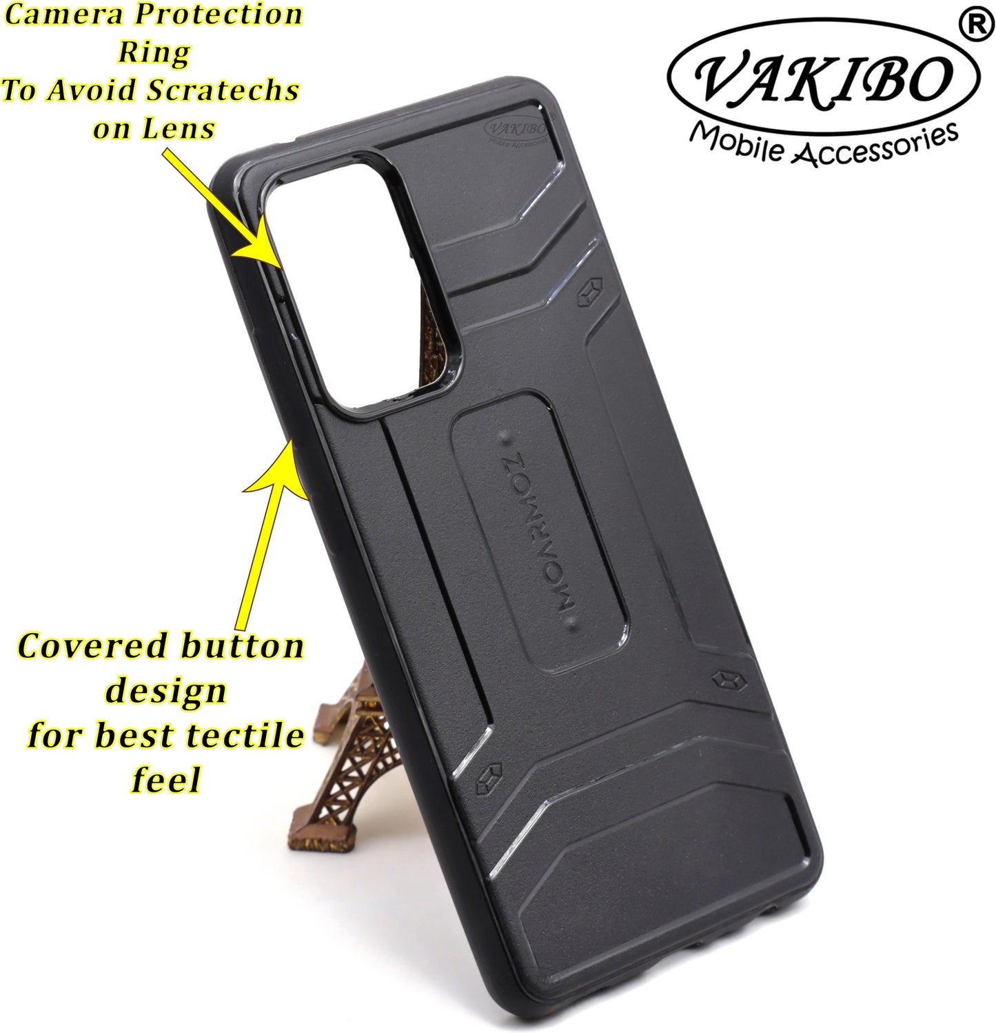 VAKIBO Moarmoz Shock Proof Black Coloured Soft TPU Back Cover Case Suitable for Samsung Galaxy A52