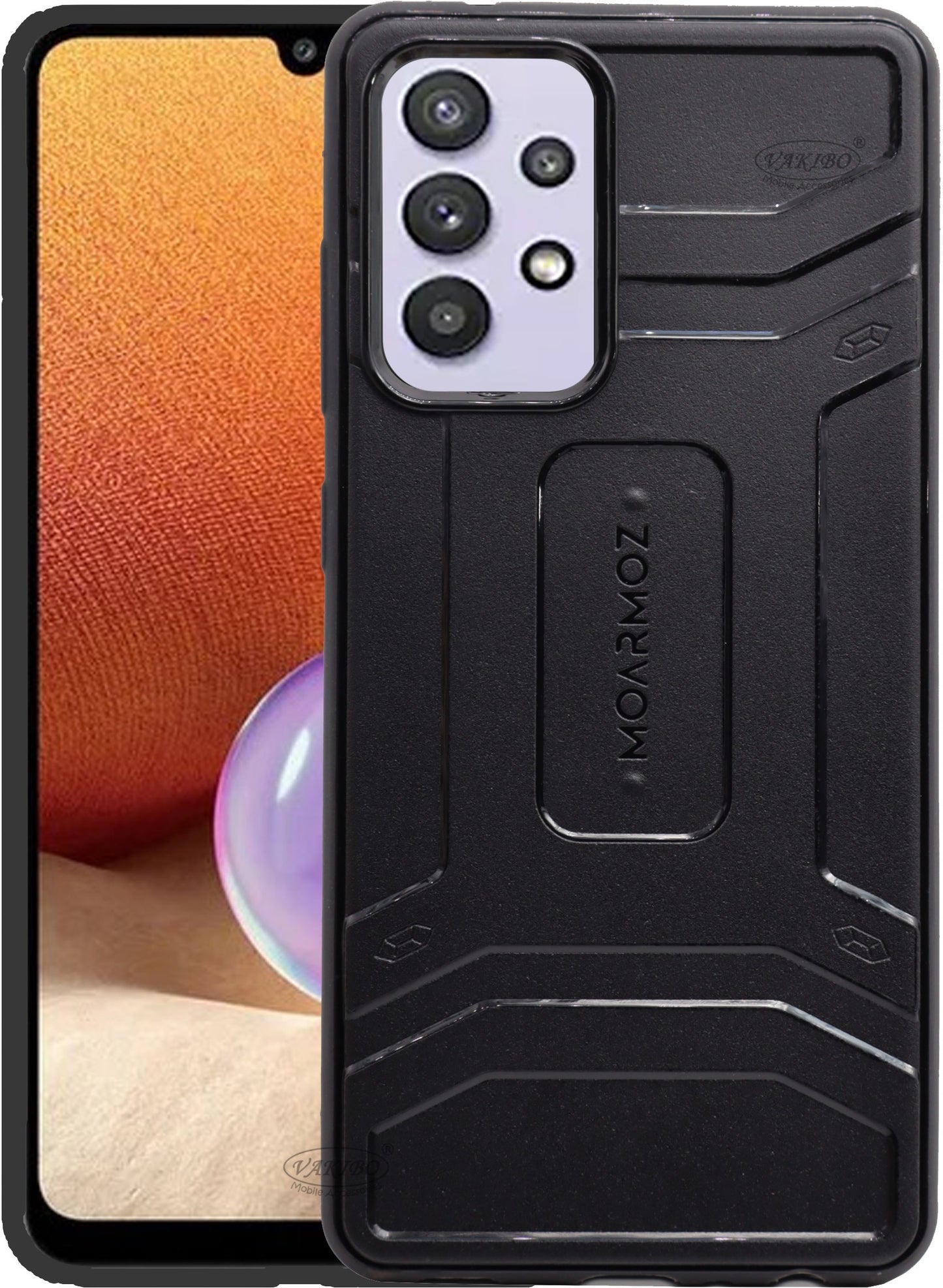 VAKIBO Moarmoz Shock Proof Black Coloured Soft TPU Back Cover Case Suitable for Samsung Galaxy A72