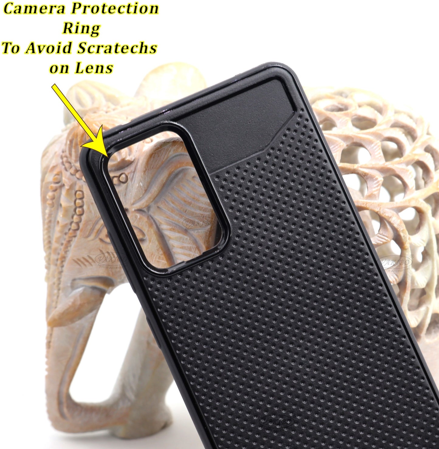 VAKIBO Dotted Design Black Coloured Soft TPU Back Cover Case Suitable for Samsung Galaxy A72
