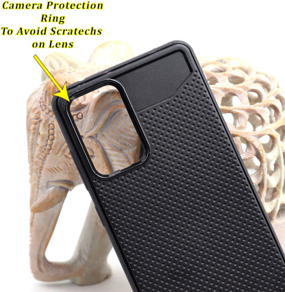 VAKIBO Dotted Design Black Coloured Soft TPU Back Cover Case Suitable for Samsung Galaxy A72