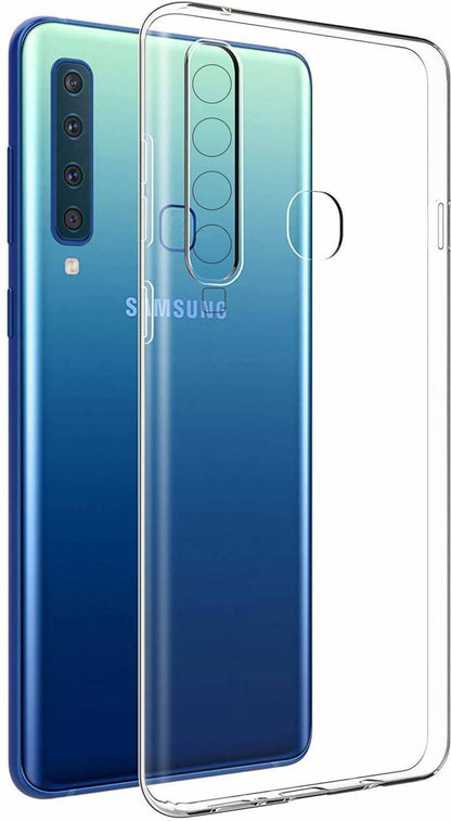 VAKIBO Super Premium Soft TPU Transparent Case With Dustplug,Side Grip,Corner Protection,lanyard Cuts,Camera Protection Suitable for Samsung A9 2018