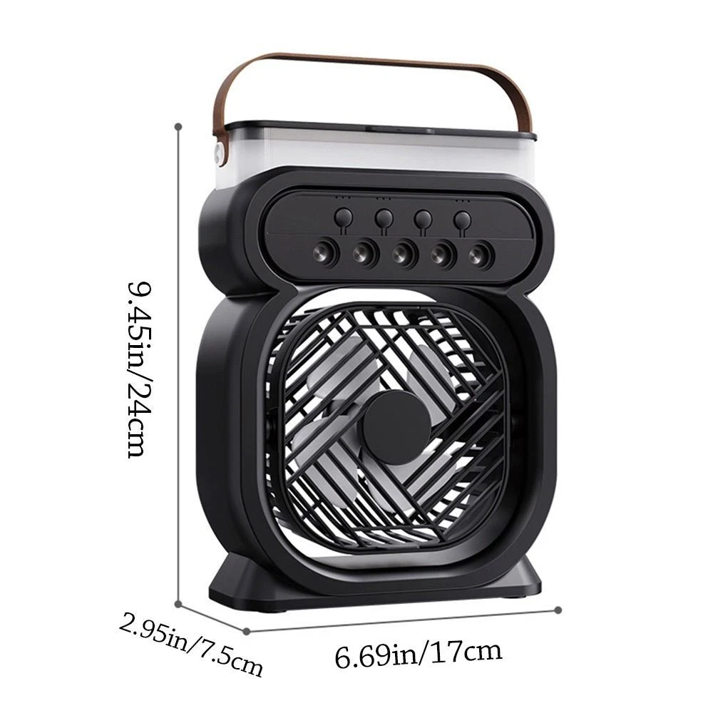 Portable Air Cooling Misting Fan with 5 Hole SprayD3(24x7.5x17cm)(Assorted colour)