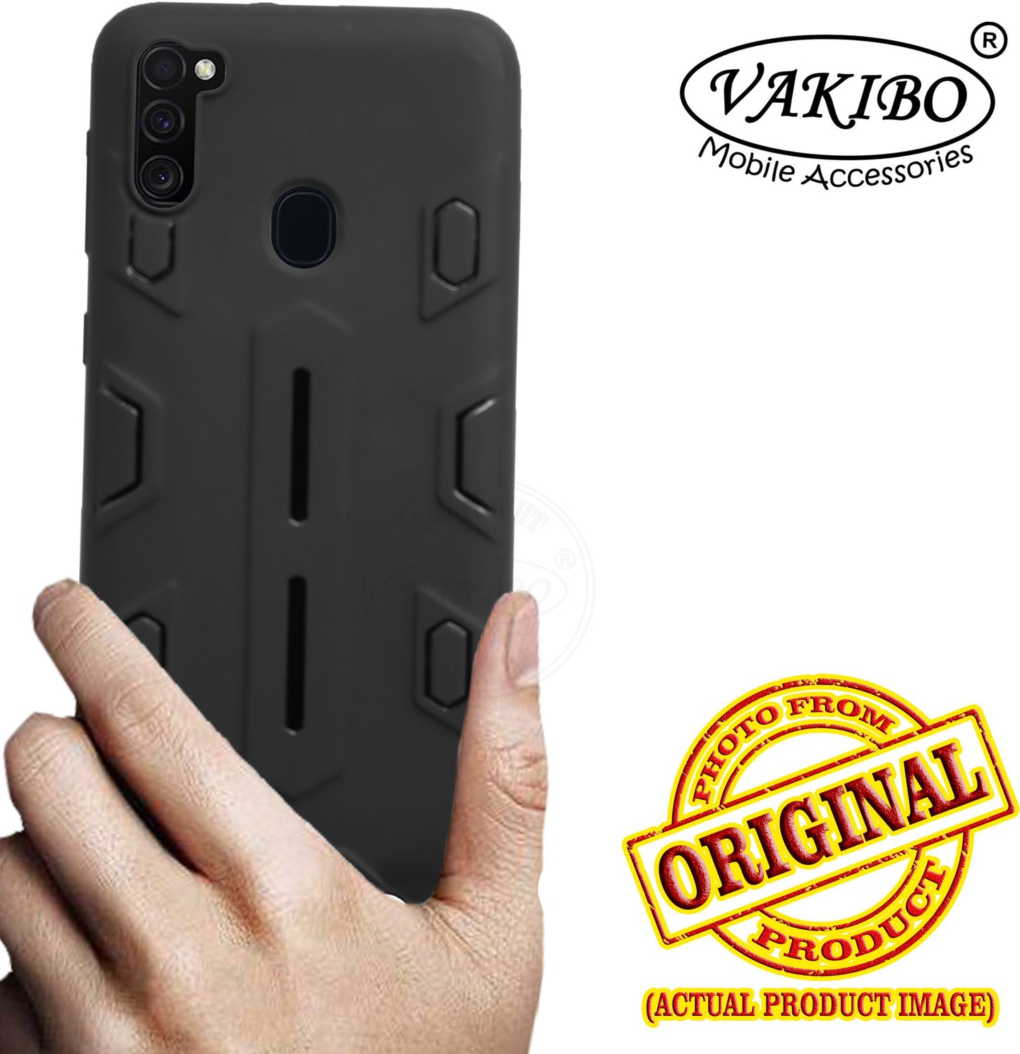 VAKIBO Black Coloured Back Cover Case Suitable for Samsung Galaxy M21