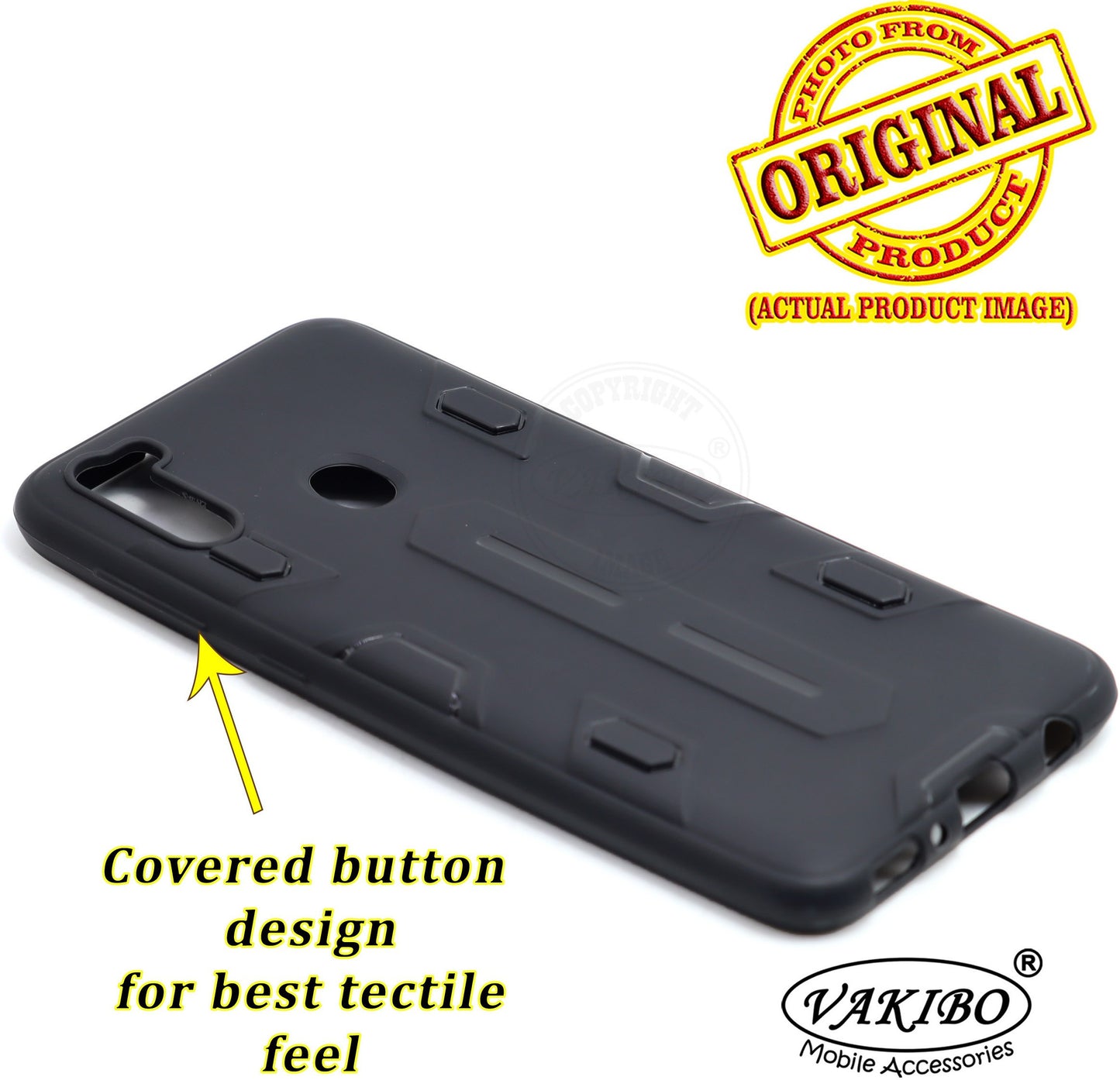 VAKIBO Black Coloured Back Cover Case Suitable for Samsung Galaxy M21