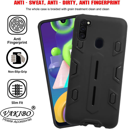 VAKIBO Black Coloured Back Cover Case Suitable for Samsung Galaxy M21