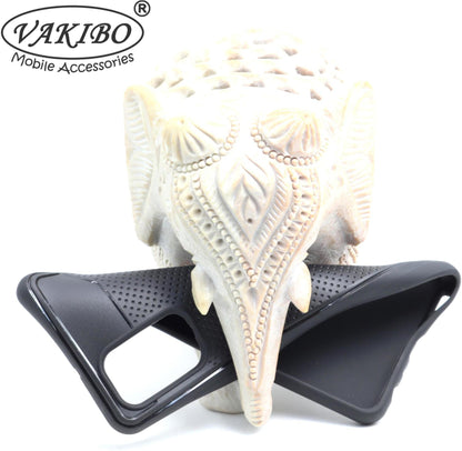 VAKIBO Dotted Design Black Coloured Soft TPU Back Cover Case Suitable for Samsung Galaxy A32