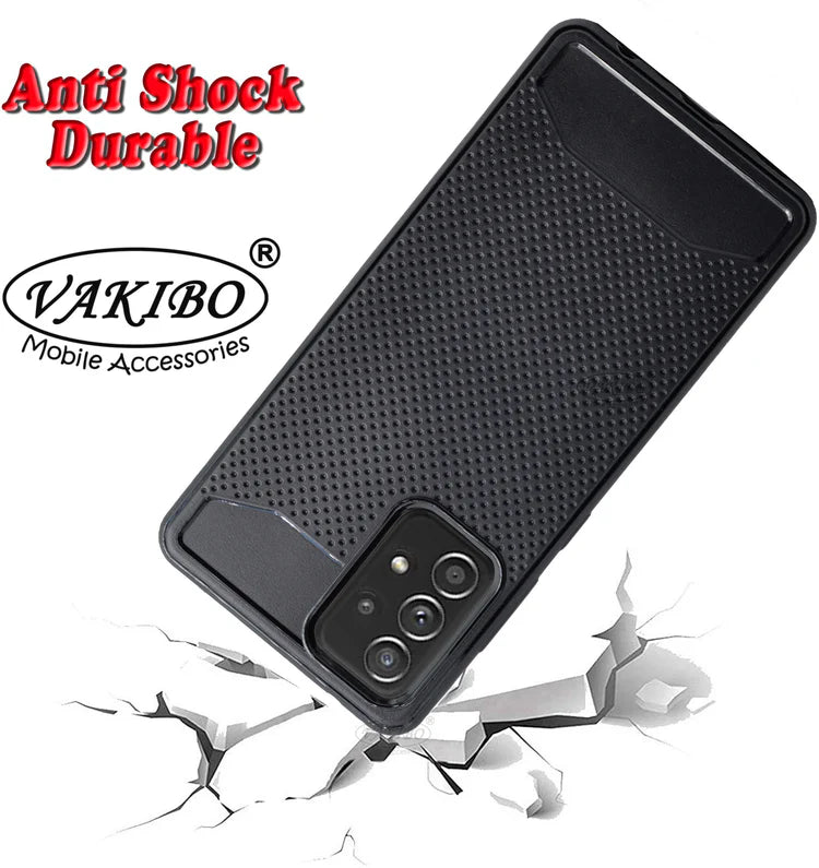 VAKIBO Dotted Design Black Coloured Soft TPU Back Cover Case Suitable for Samsung Galaxy A52S 5G