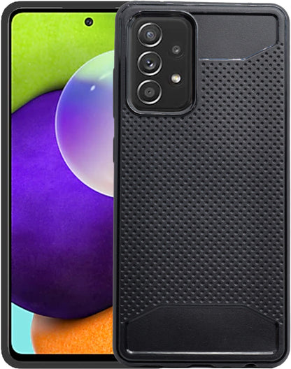 VAKIBO Dotted Design Black Coloured Soft TPU Back Cover Case Suitable for Samsung Galaxy A72