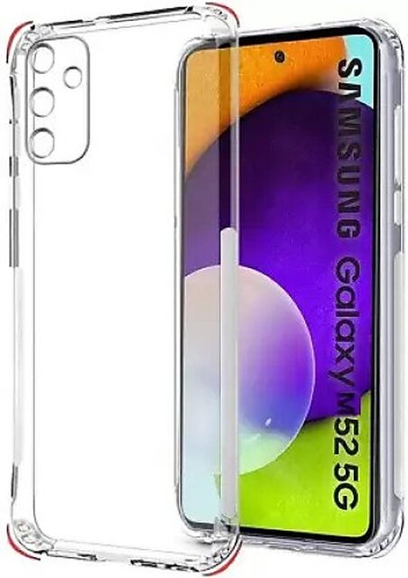 VAKIBO Premium Clear 1.5MM Thick Transparent Soft TPU Rubber Back Cover Case With Camera Protection Suitable for Samsung Galaxy M52 5G