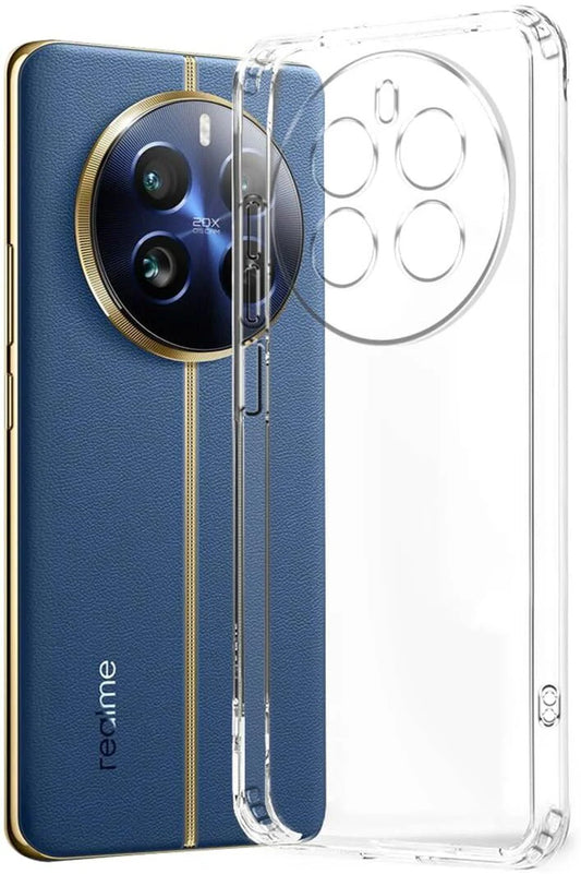 VAKIBO Premium Clear 1.5MM Thick Transparent Soft TPU Rubber Back Cover Case With Camera Protection Suitable for Realme 12 Pro Plus 5G
