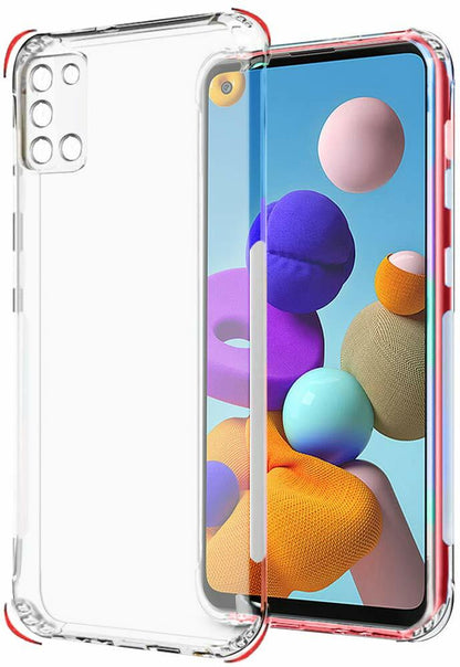 VAKIBO Premium Clear 1.5MM Thick Transparent Soft TPU Rubber Back Cover Case With Camera Protection Suitable for Samsung Galaxy A21S