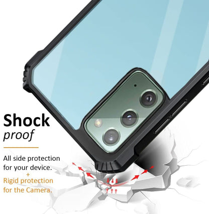 VAKIBO Best Selling Black and Transparent Back Cover Case Made With Soft TPU and Acrylic With 4 Corner and Camera Protection Suitable for Samsung Galaxy Note 20