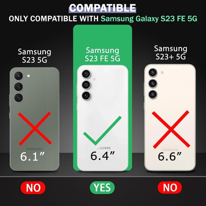 VAKIBO Best Selling Black and Transparent Back Cover Case Made With Soft TPU and Acrylic With 4 Corner and Camera Protection Suitable for Samsung Galaxy S23 FE