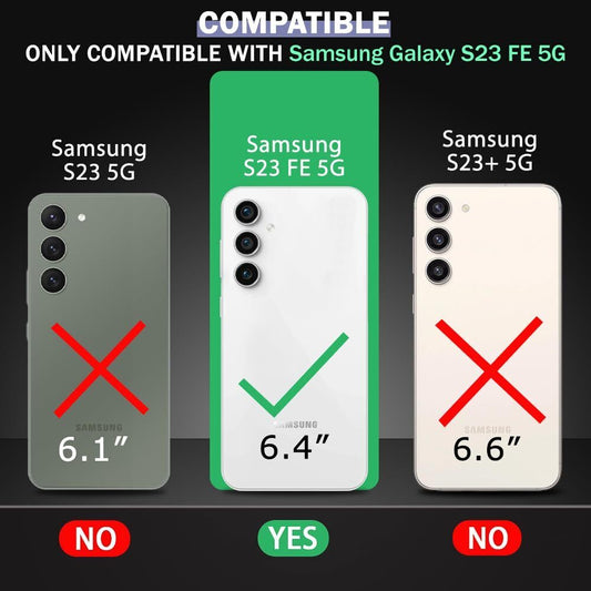 VAKIBO Best Selling Black and Transparent Back Cover Case Made With Soft TPU and Acrylic With 4 Corner and Camera Protection Suitable for Samsung Galaxy S23 FE