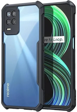 VAKIBO Super Premium Black Border Transparent Case With Corner Protection & Camera Protection Suitable for Realme 9 5G