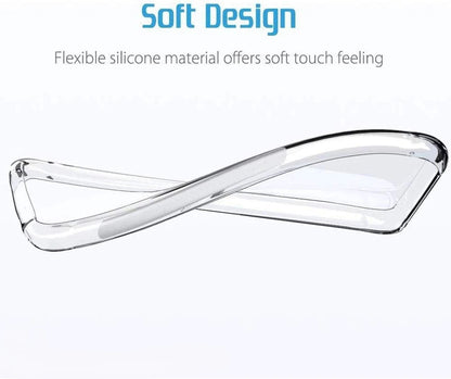 VAKIBO Premium Clear 1.5MM Thick Transparent Soft TPU Rubber Back Cover Case With Camera Protection Suitable for Samsung Galaxy A03 Core