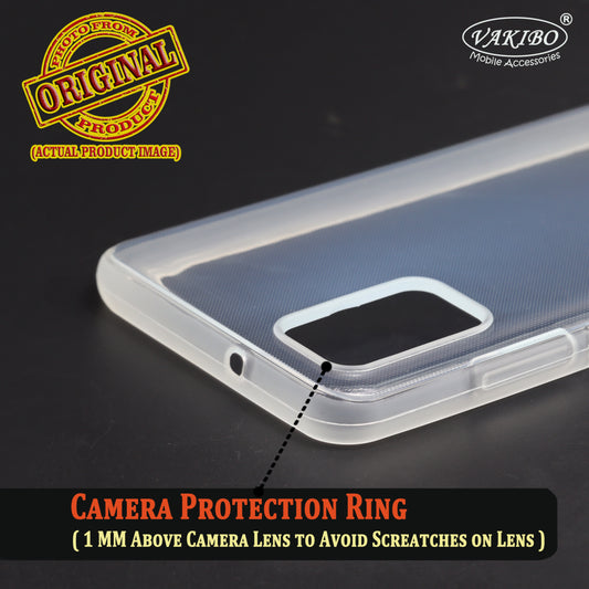 VAKIBO Premium Clear 2MM Thick Transparent Soft TPU Rubber Back Cover Case With Camera Protection Suitable for Samsung Galaxy A03s
