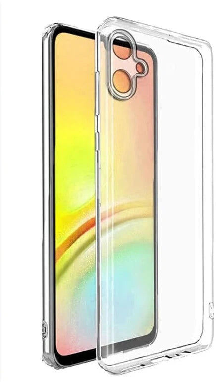 VAKIBO Premium Clear 2MM Thick Transparent Soft TPU Rubber Back Cover Case With Camera Protection Suitable for Samsung Galaxy F05