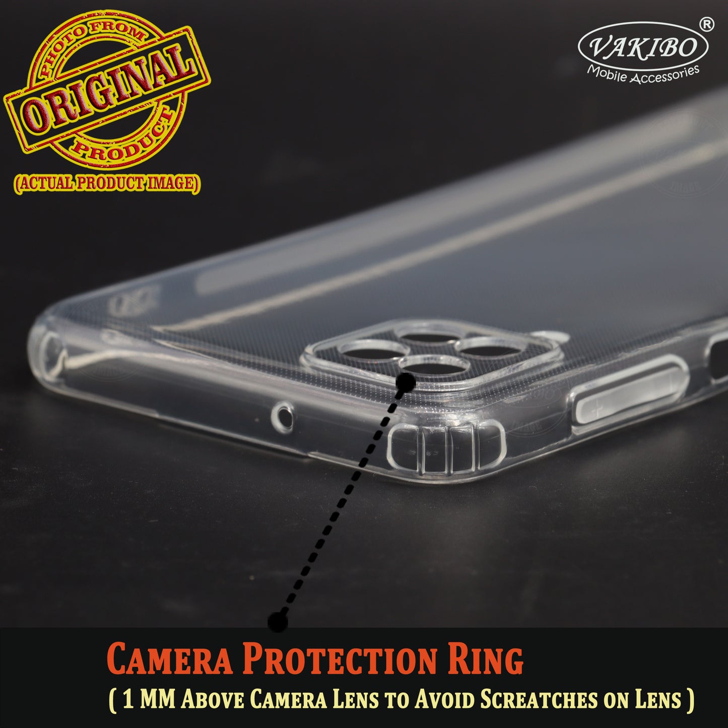 VAKIBO Super Premium Soft TPU Transparent Case With Dustplug,Side Grip,Corner Protection,lanyard Cuts,Camera Protection Suitable for Samsung Galaxy F12
