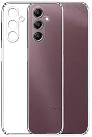 VAKIBO Super Premium Soft TPU Transparent Case With Dustplug,Side Grip,Corner Protection,lanyard Cuts,Camera Protection Suitable for Samsung A14 5G