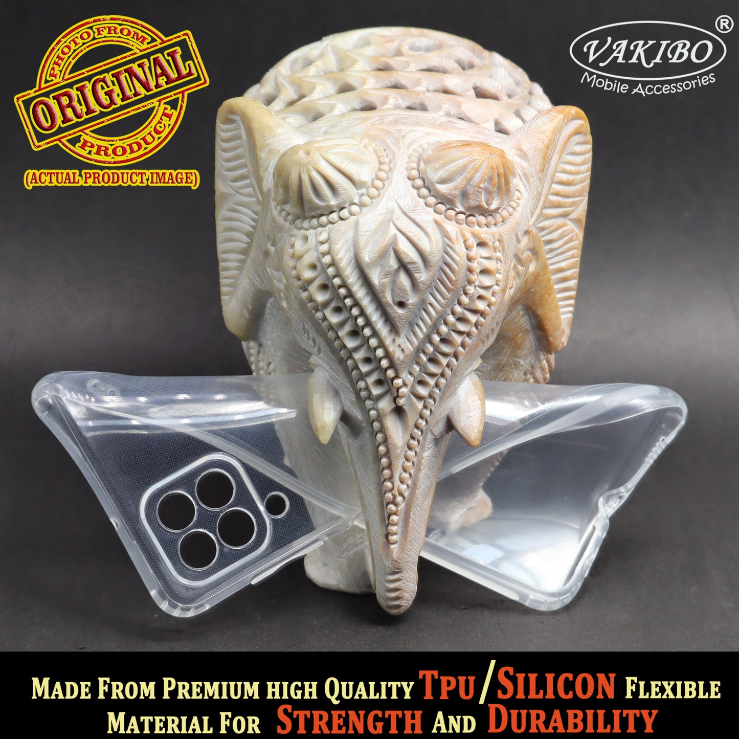 VAKIBO Super Premium Soft TPU Transparent Case With Dustplug,Side Grip,Corner Protection,lanyard Cuts,Camera Protection Suitable for Samsung A22 4G