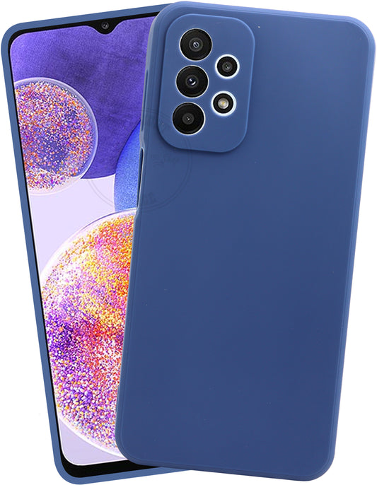 VAKIBO Matte 1.5 MM Thick With Camera Protection Blue Coloured Soft TPU Rubber Back Cover Case Suitable for Samsung Galaxy A73