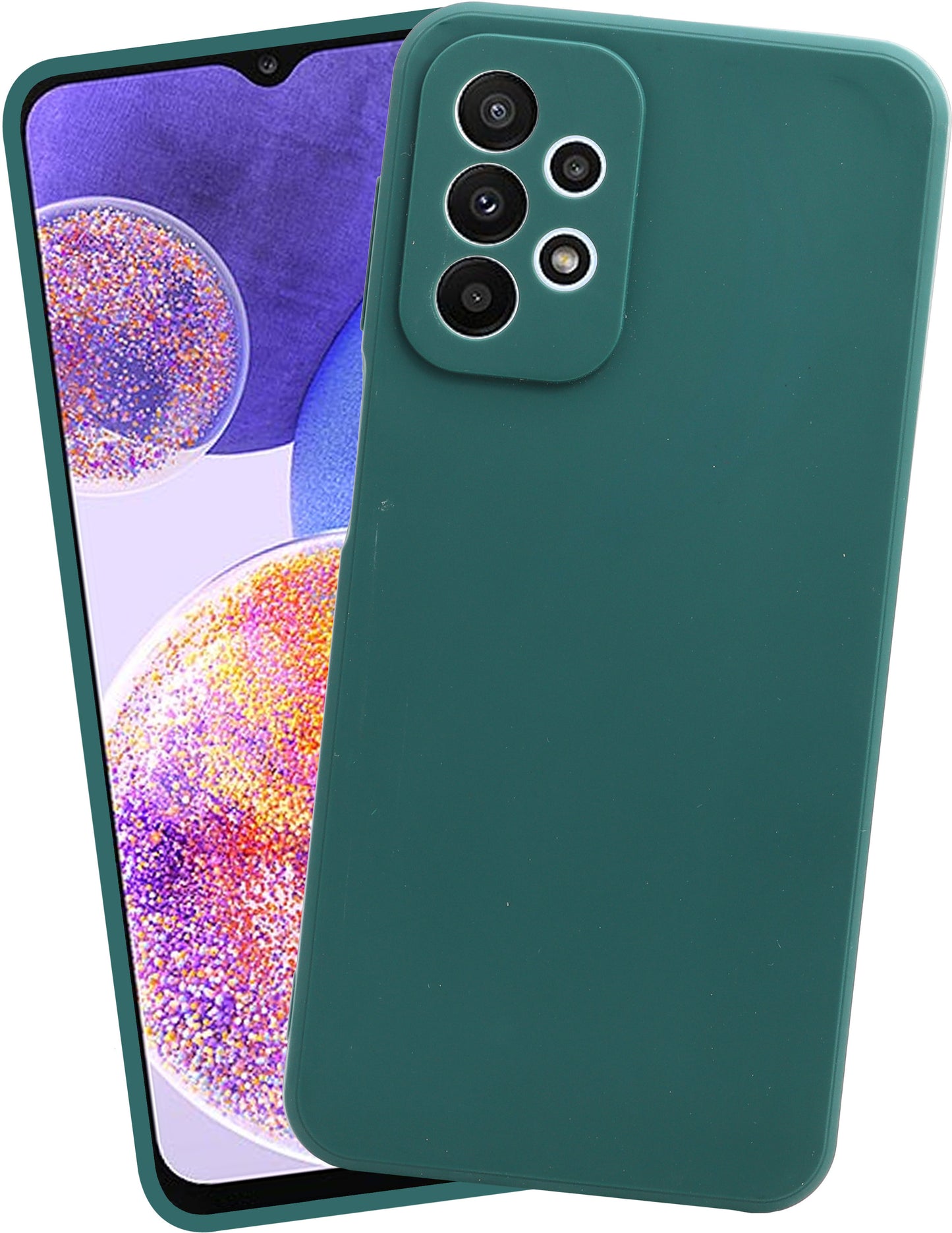 VAKIBO Matte 1.5 MM Thick With Camera Protection Green Coloured Soft TPU Rubber Back Cover Case Suitable for Samsung Galaxy A73