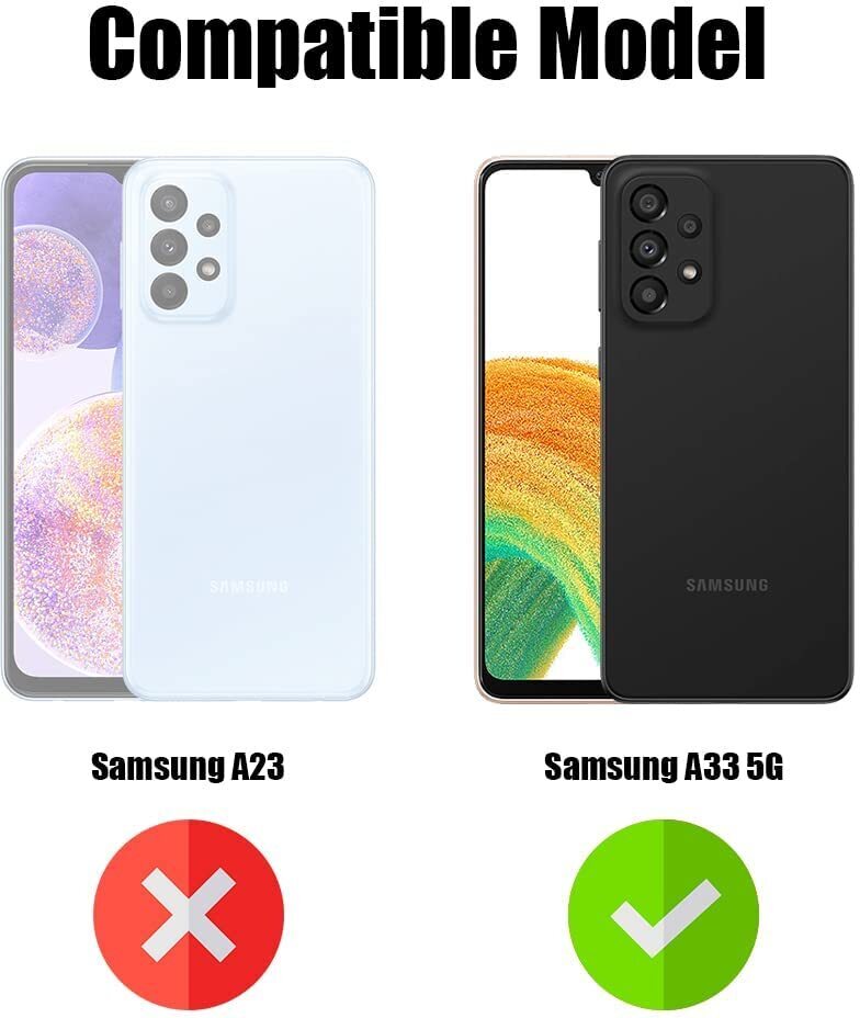 VAKIBO Best Selling Black and Transparent Back Cover Case Made With Soft TPU and Acrylic With 4 Corner and Camera Protection Suitable for Samsung Galaxy A33