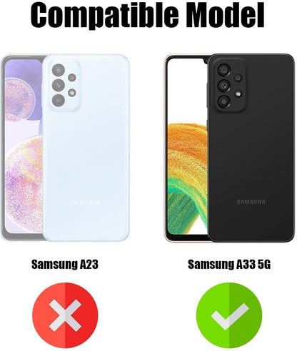 VAKIBO Best Selling Black and Transparent Back Cover Case Made With Soft TPU and Acrylic With 4 Corner and Camera Protection Suitable for Samsung Galaxy A33