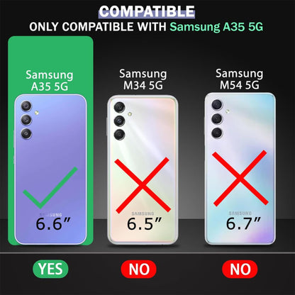 VAKIBO Best Selling Black and Transparent Back Cover Case Made With Soft TPU and Acrylic With 4 Corner and Camera Protection Suitable for Samsung Galaxy A35 5G