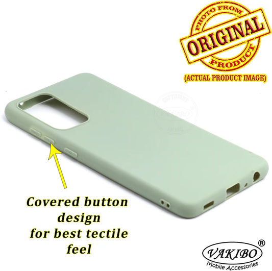 VAKIBO 1.2 MM Thick Pista Green Coloured Soft TPU Rubber Back Cover Case With Camera Protection Ring Suitable for Samsung Galaxy A52S 5G