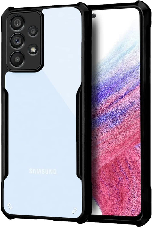 VAKIBO Super Premium Black Border Transparent Case With Corner Protection & Camera Protection Suitable for Samsung A53 5G