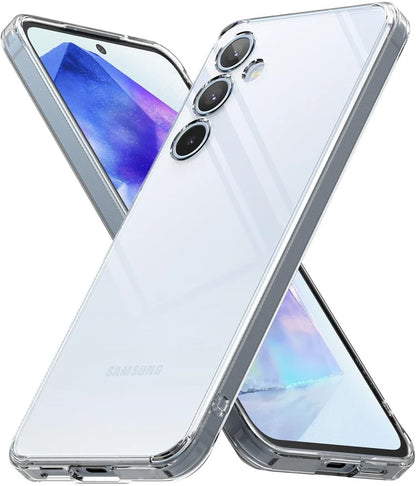 VAKIBO Premium Clear 2MM Thick Transparent Soft TPU Rubber Back Cover Case With Camera Protection Suitable for Samsung Galaxy C55 5G