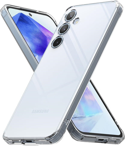 VAKIBO Premium Clear 2MM Thick Transparent Soft TPU Rubber Back Cover Case With Camera Protection Suitable for Samsung Galaxy M55 5G