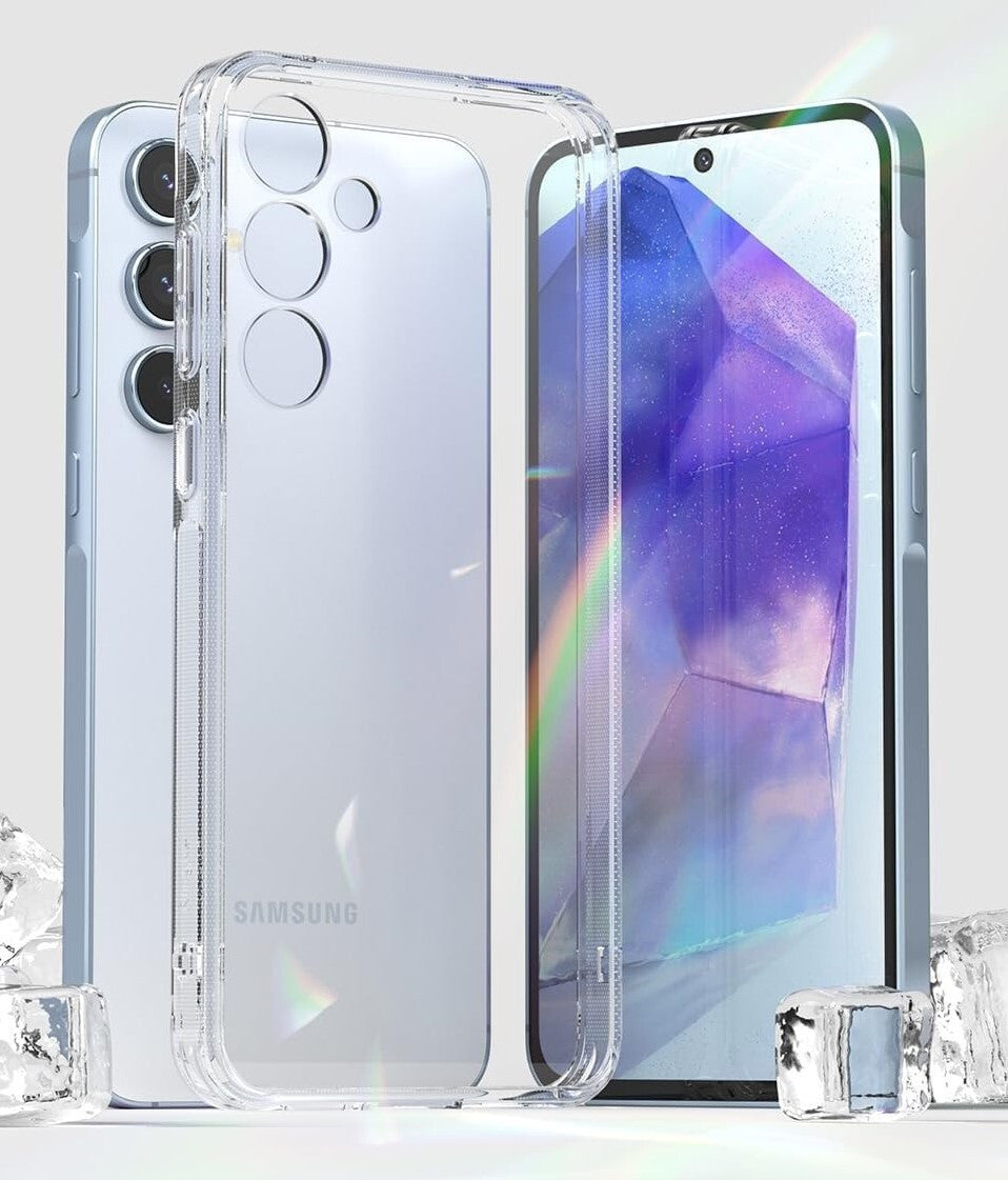 VAKIBO Premium Clear 2MM Thick Transparent Soft TPU Rubber Back Cover Case With Camera Protection Suitable for Samsung Galaxy A55 5G