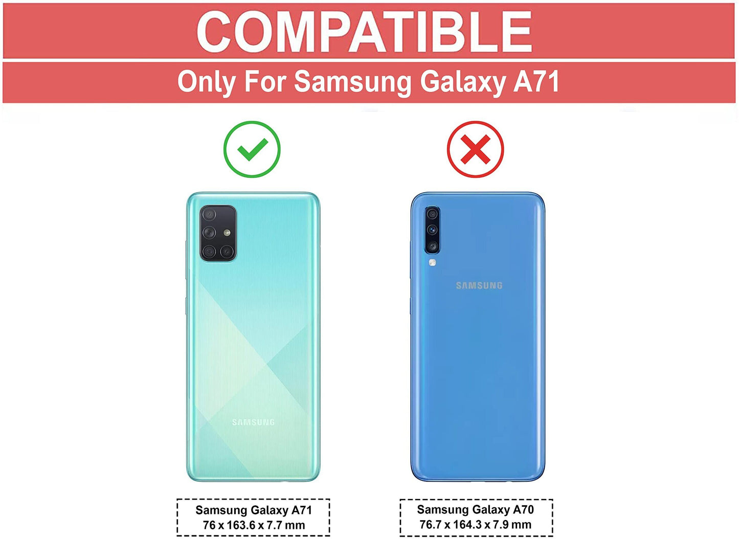 VAKIBO Super Premium Black Border Transparent Case With Corner Protection & Camera Protection Suitable for Samsung A71