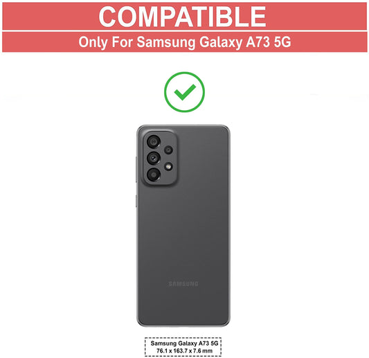 VAKIBO Super Premium Black Border Transparent Case With Corner Protection & Camera Protection Suitable for Samsung A73 5G