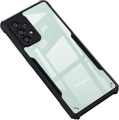 VAKIBO Super Premium Black Border Transparent Case With Corner Protection & Camera Protection Suitable for Samsung A73 5G