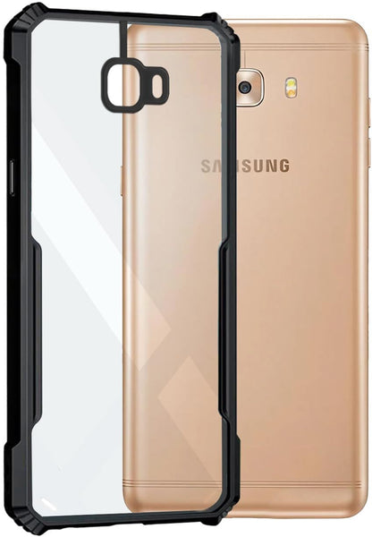 VAKIBO Super Premium Black Border Transparent Case With Corner Protection & Camera Protection Suitable for Samsung C9 Pro