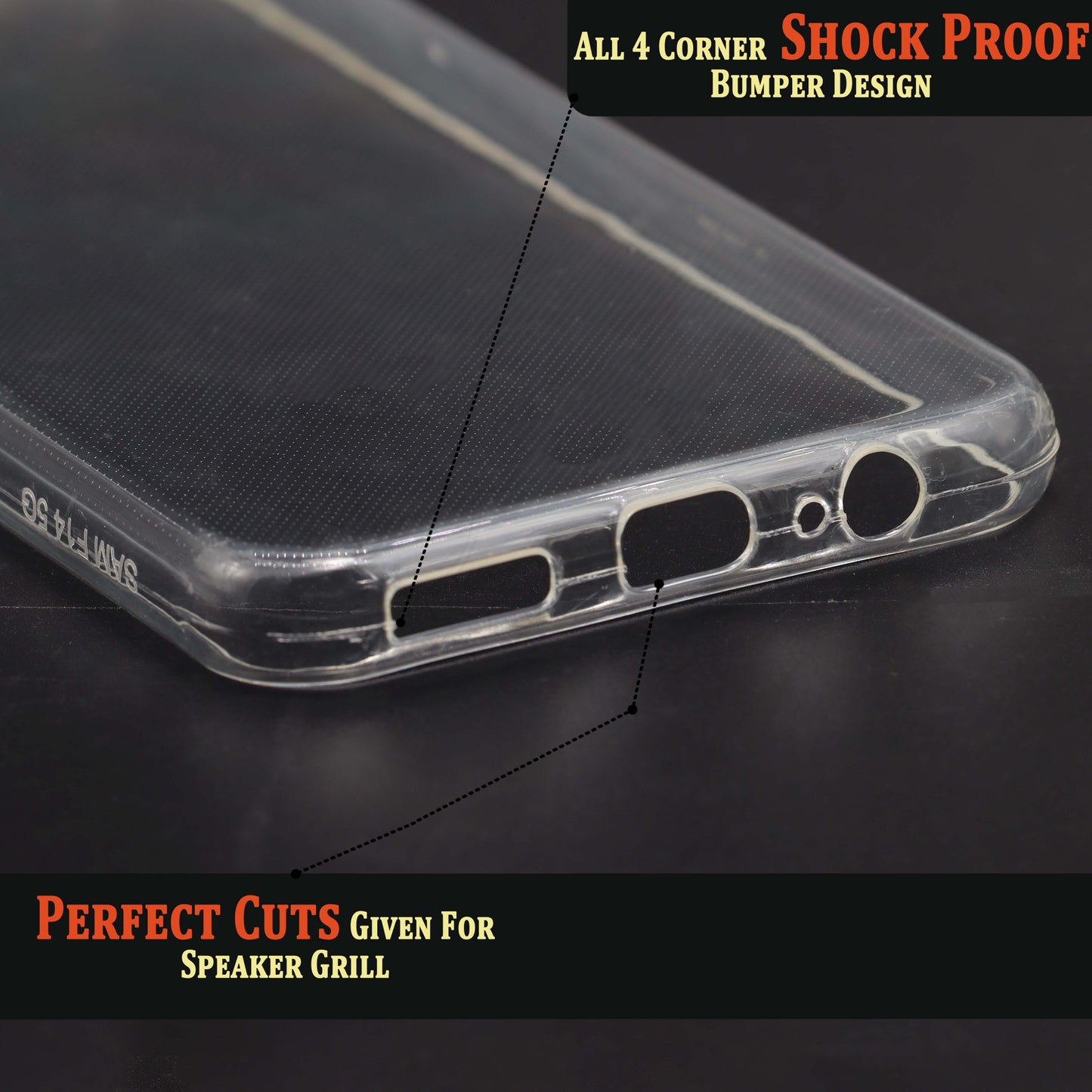 VAKIBO Premium Clear Transparent Soft TPU Rubber Back Cover Case With Camera Protection Suitable for Samsung Galaxy F14