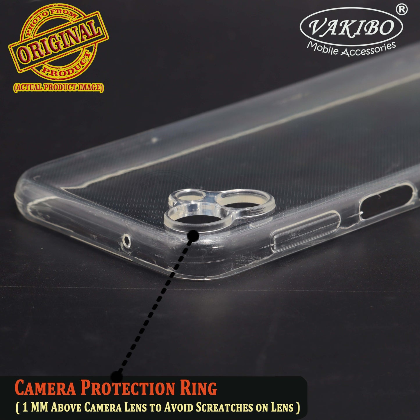 VAKIBO Premium Clear Transparent Soft TPU Rubber Back Cover Case With Camera Protection Suitable for Samsung Galaxy F14
